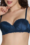Zivame Celeste & Rose Padded Wired 3/4Th Coverage Strapless Bra - Gibraltor Sea — thumbnail 6